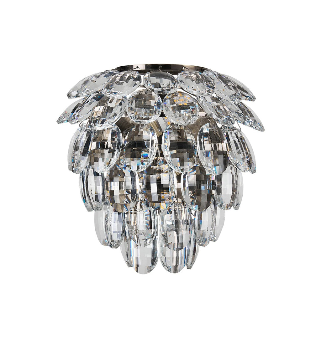 Diyas Coniston 2 Light Wall Light in Antique Brass IP44