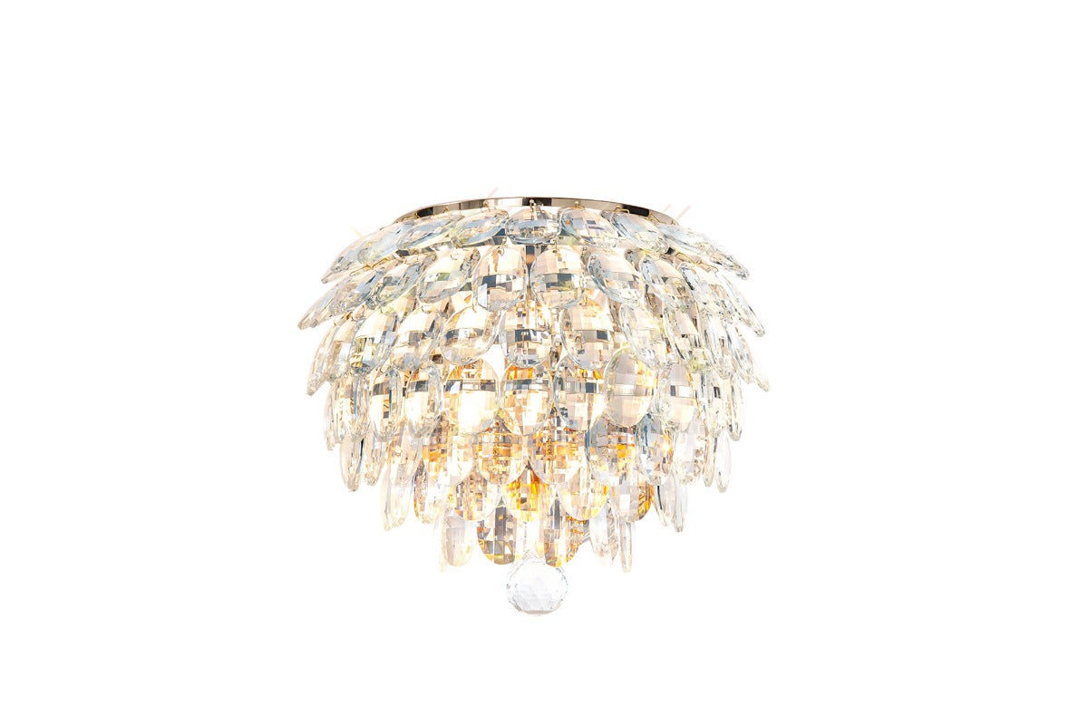 Diyas Coniston 2 Light Wall Light in French Gold with Crystal