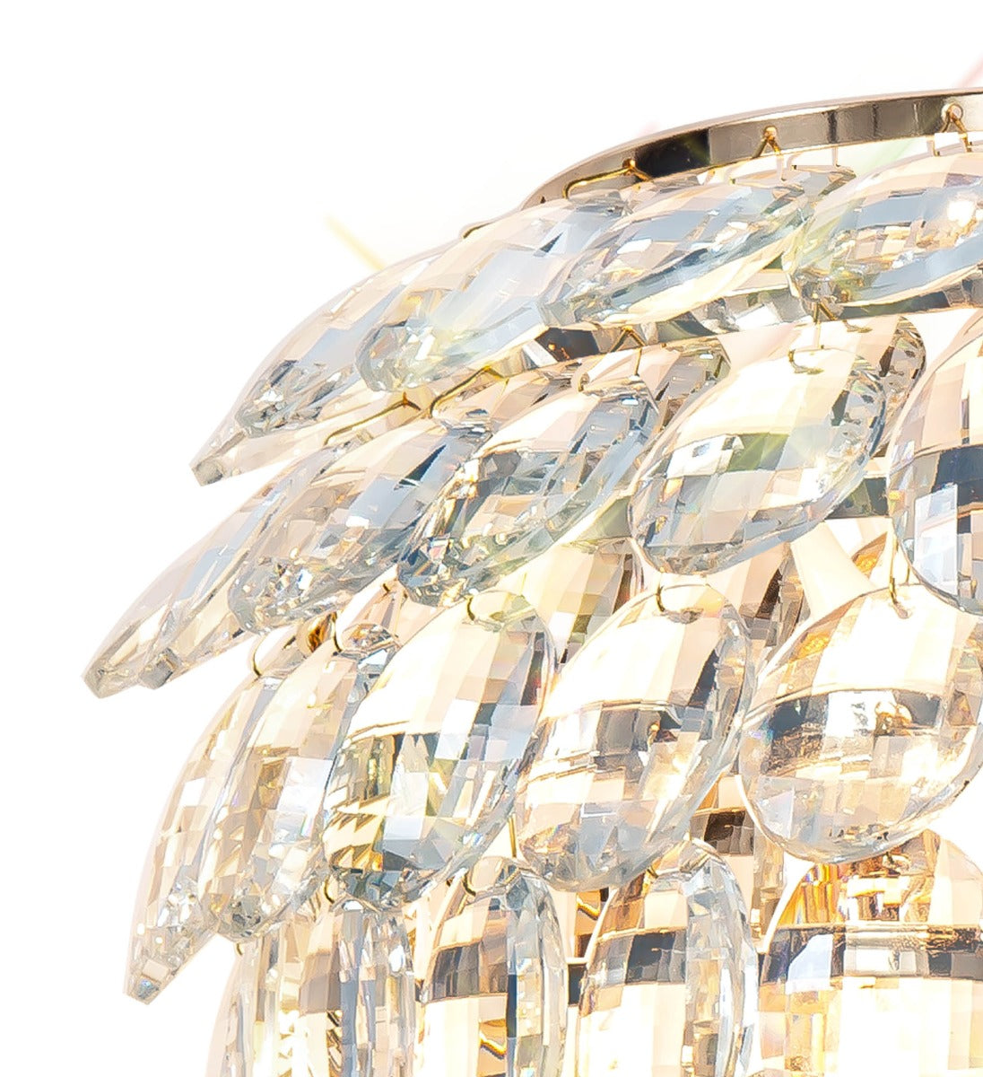 Diyas Coniston 2 Light Wall Light in French Gold with Crystal