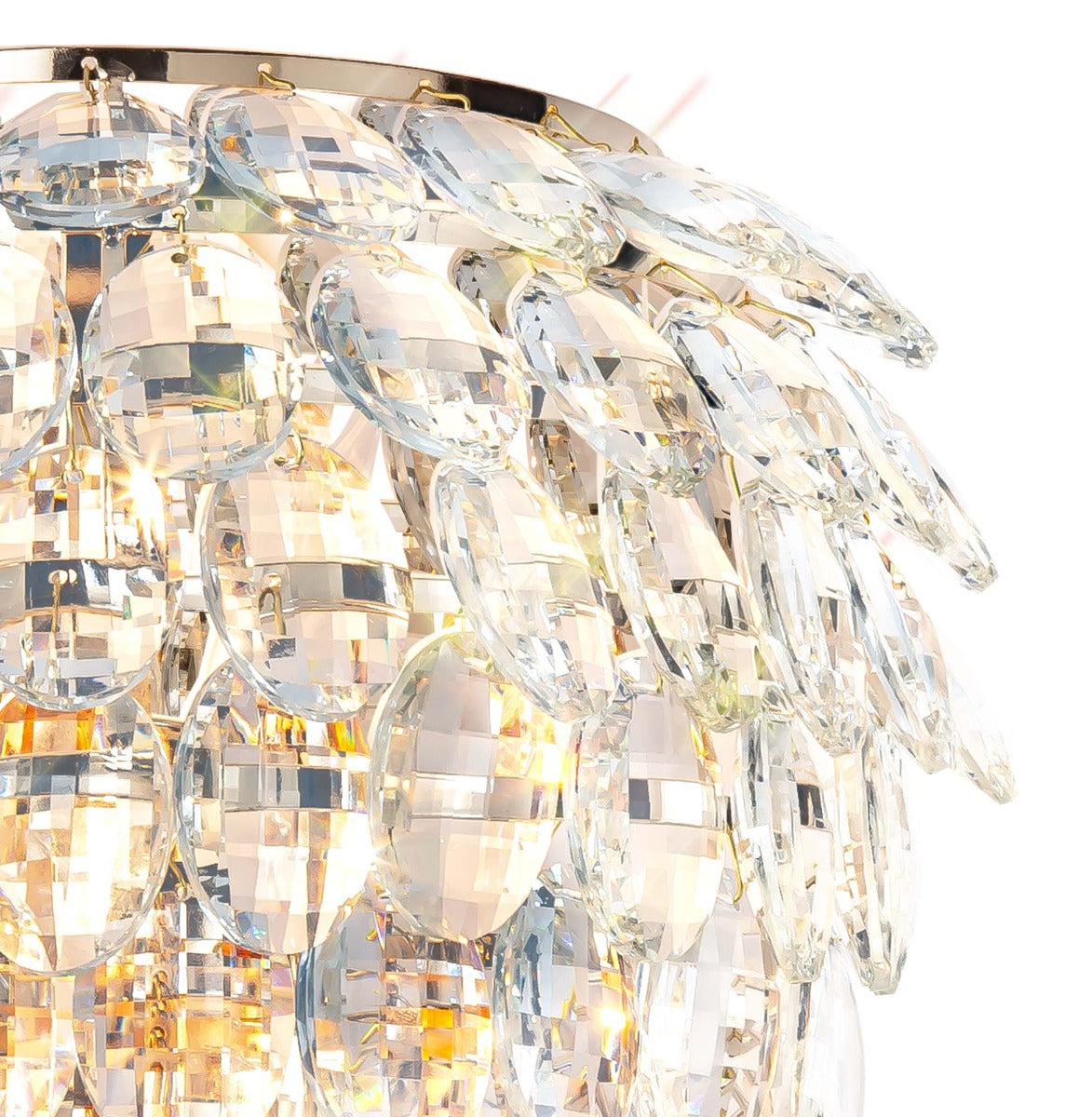 Diyas Coniston 2 Light Wall Light in French Gold with Crystal