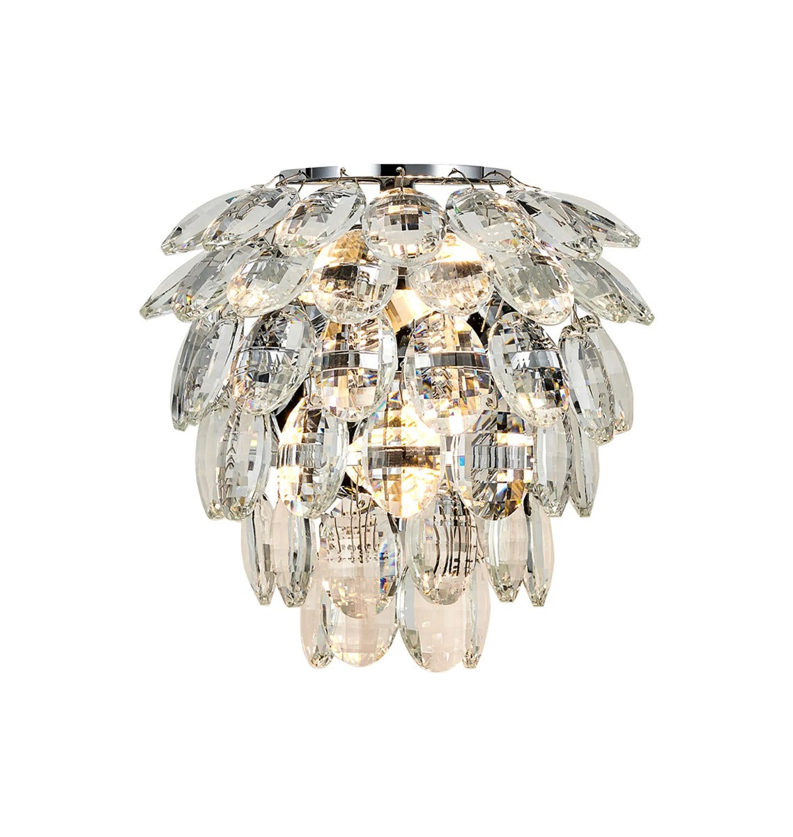 Diyas Coniston 2 Light Wall Light in Polished Chrome IP44