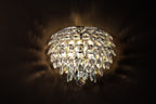 Diyas Coniston 2 Light Wall Light in Polished Chrome with Crystal