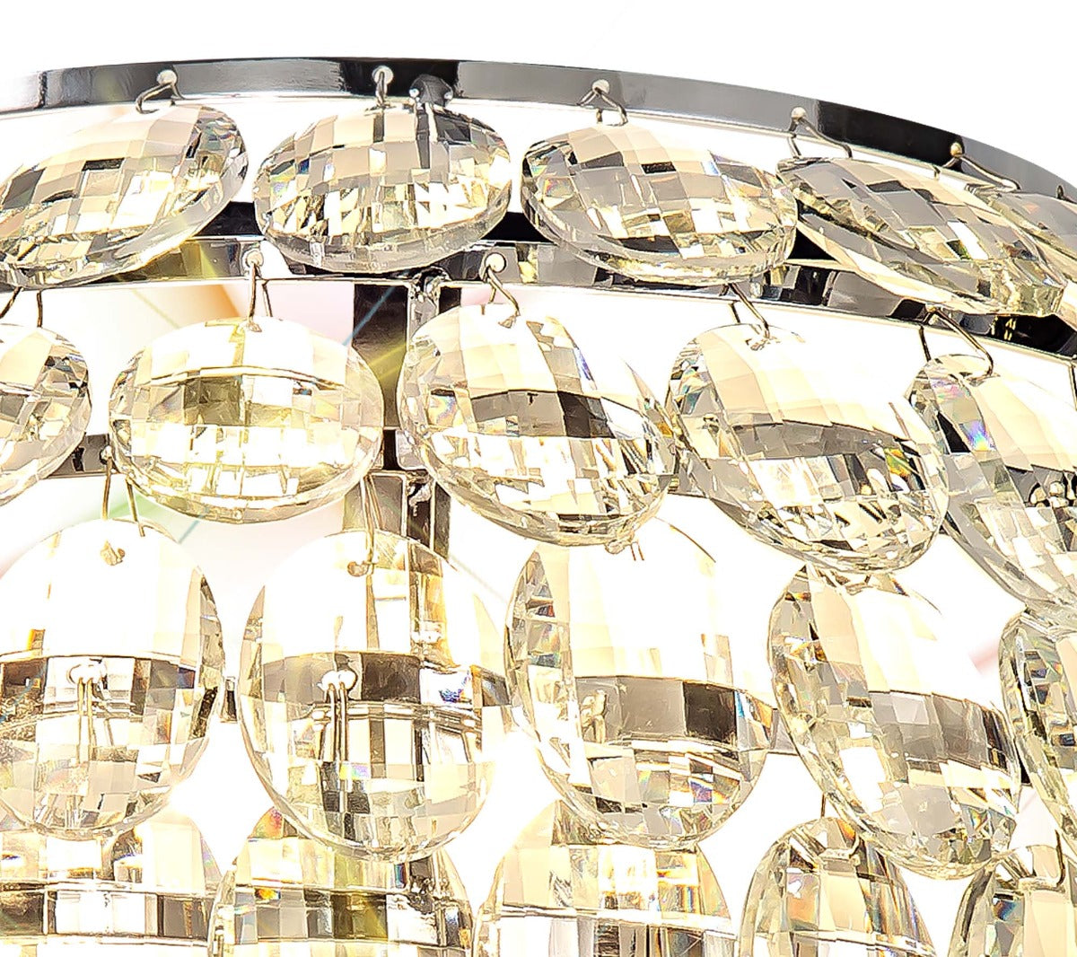 Diyas Coniston 2 Light Wall Light in Polished Chrome with Crystal