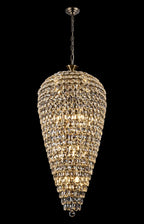 Diyas Coniston 20 Light Tall Acorn Pendant Light in Antique Brass