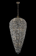Diyas Coniston 20 Light Tall Acorn Pendant Light in Antique Brass
