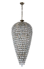 Diyas Coniston 20 Light Tall Acorn Pendant Light in Antique Brass