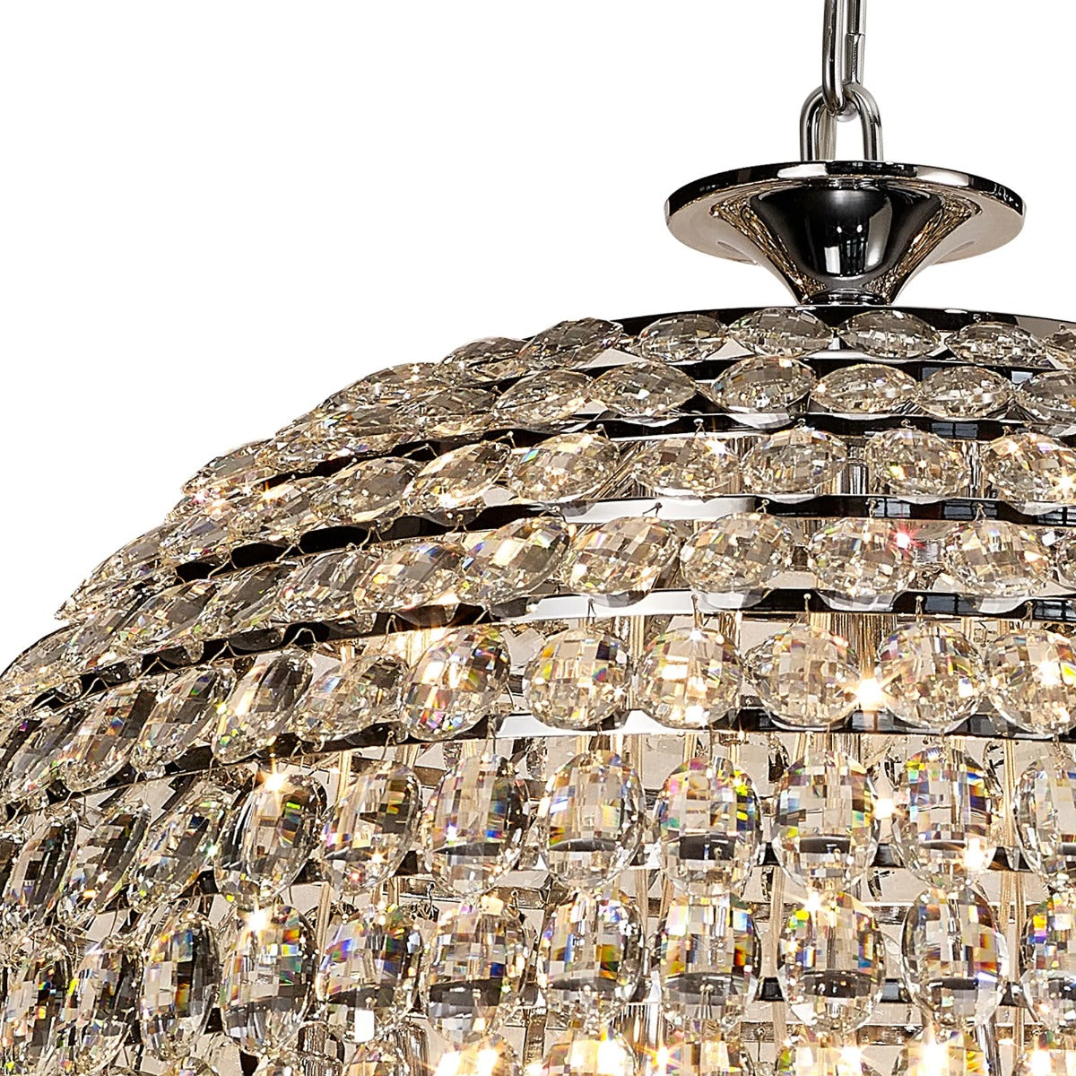 Diyas Coniston 25 Light Pendant Light in Polished Chrome