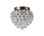 Diyas Coniston 3 Light Ceiling Light in Antique Brass IP44