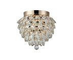 Diyas Coniston 3 Light Ceiling Light in French Gold IP44