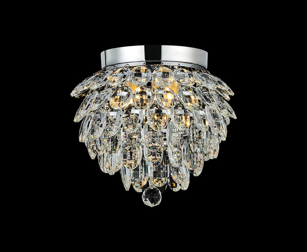 Diyas Coniston 3 Light Ceiling Light in Polished Chrome IP44