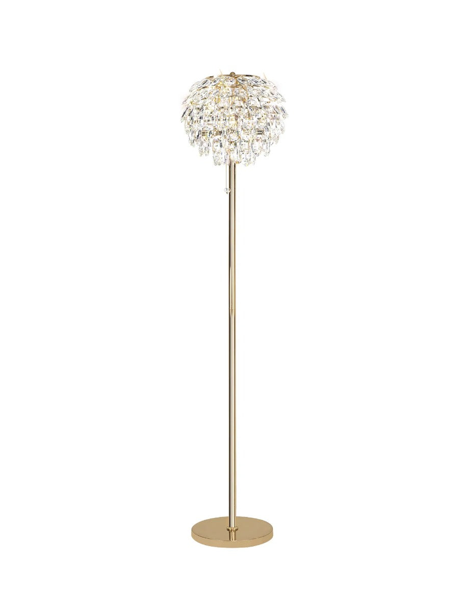 Diyas Coniston 3 Light Floor Lamp in French Gold