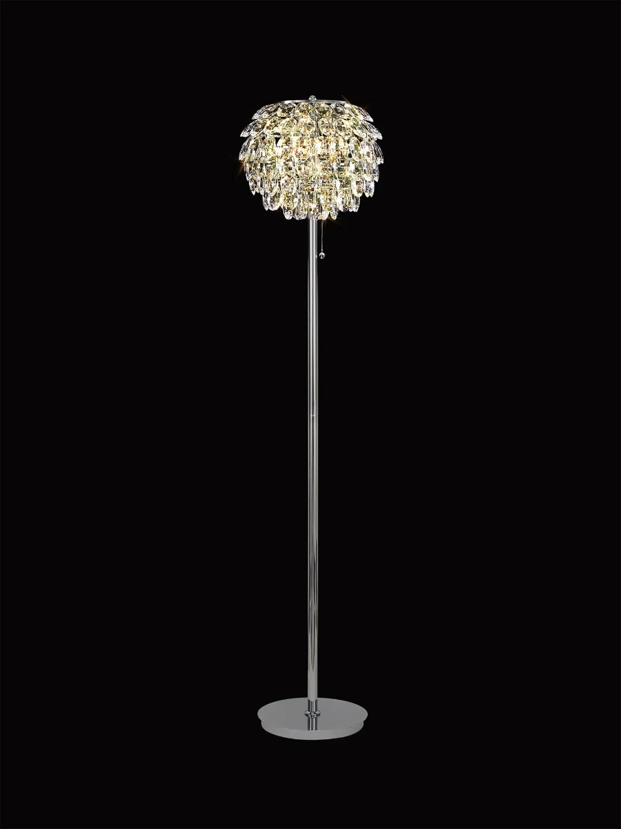 Diyas Coniston 3 Light Floor Lamp in Polished Chrome