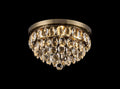 Diyas Coniston 3 Light Flush Ceiling Light in Antique Brass