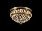 Diyas Coniston 3 Light Flush Ceiling Light in Antique Brass
