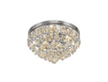 Diyas Coniston 3 Light Round Flush Ceiling Light in Polished Chrome with Crystal