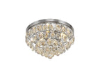 Diyas Coniston 3 Light Round Flush Ceiling Light in Polished Chrome with Crystal