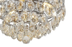 Diyas Coniston 3 Light Round Flush Ceiling Light in Polished Chrome with Crystal