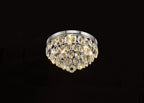 Diyas Coniston 3 Light Round Flush Ceiling Light in Polished Chrome with Crystal