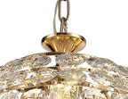 Diyas Coniston 3 Light Small Pendant Light in Gold with Crystal