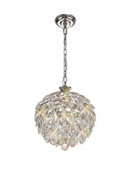Diyas Coniston 3 Light Small Pendant Light in Polished Chrome with Crystal