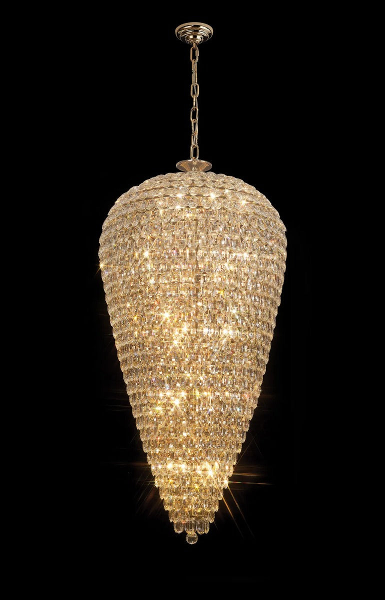 Diyas Coniston 30 Light Pendant Light in French Gold