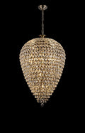 Diyas Coniston 30 Light Tall Acorn Pendant Light in Antique Brass