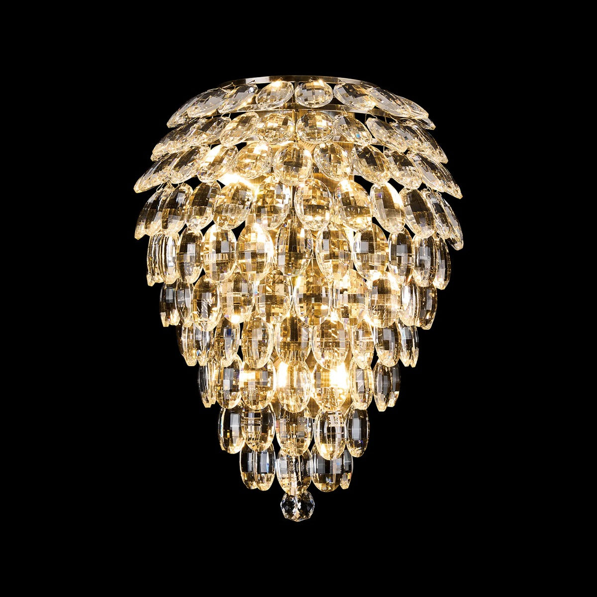 Diyas Coniston 4 Light Tall Wall Light in Antique Brass