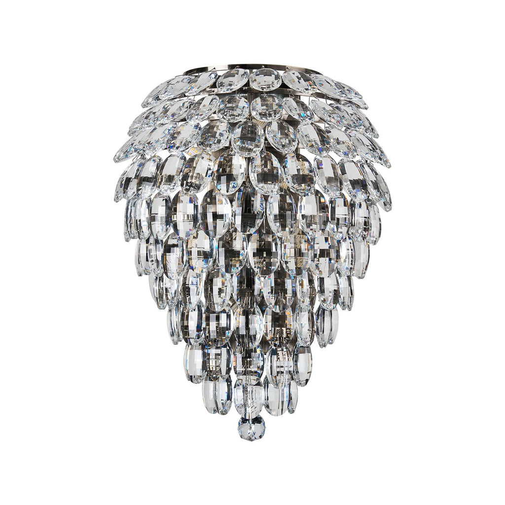 Diyas Coniston 4 Light Tall Wall Light in Antique Brass