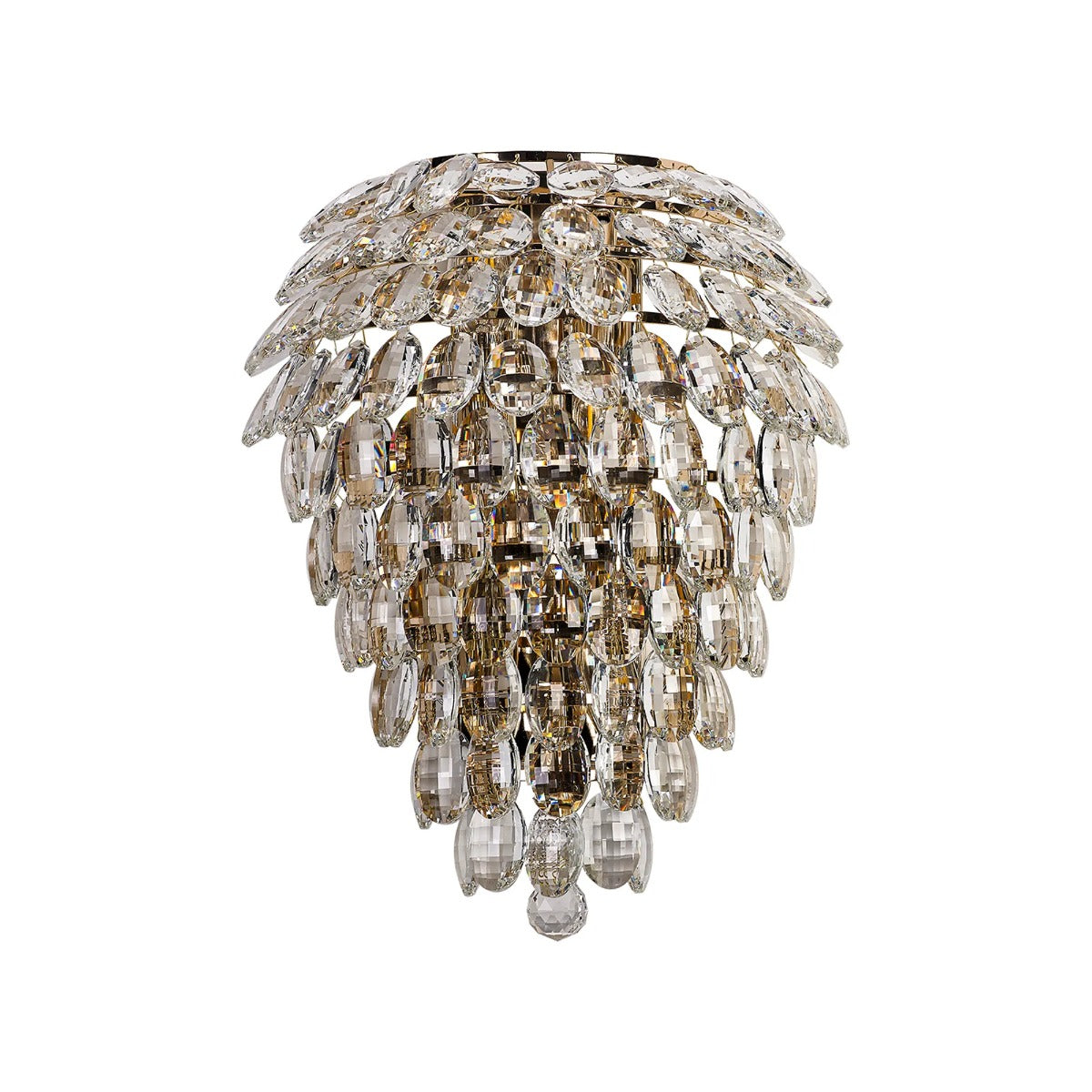 Diyas Coniston 4 Light Tall Wall Light in French Gold