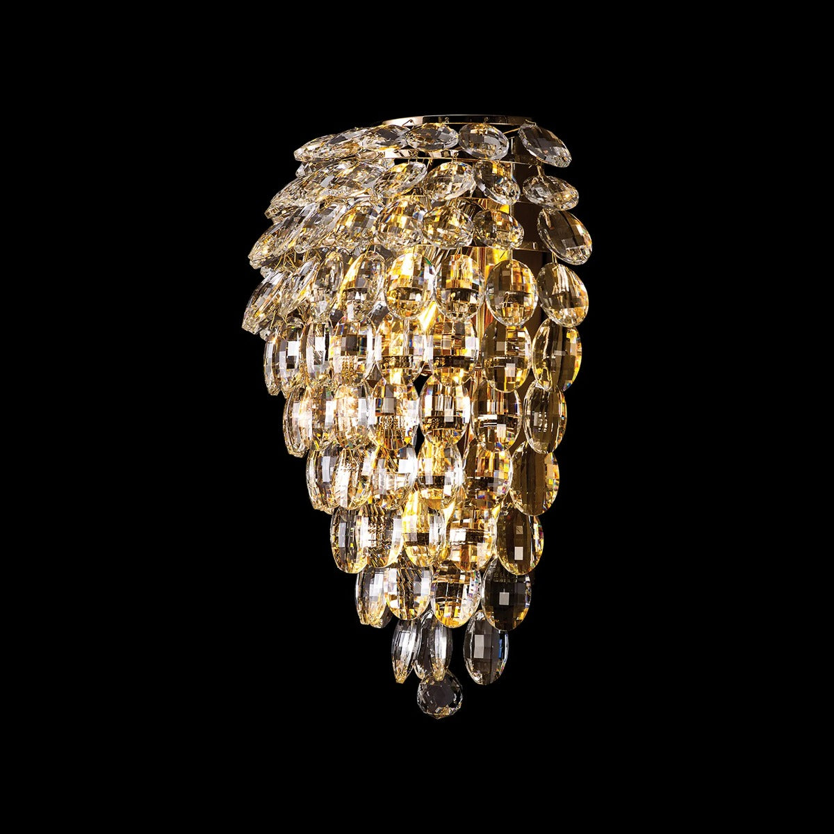 Diyas Coniston 4 Light Tall Wall Light in French Gold