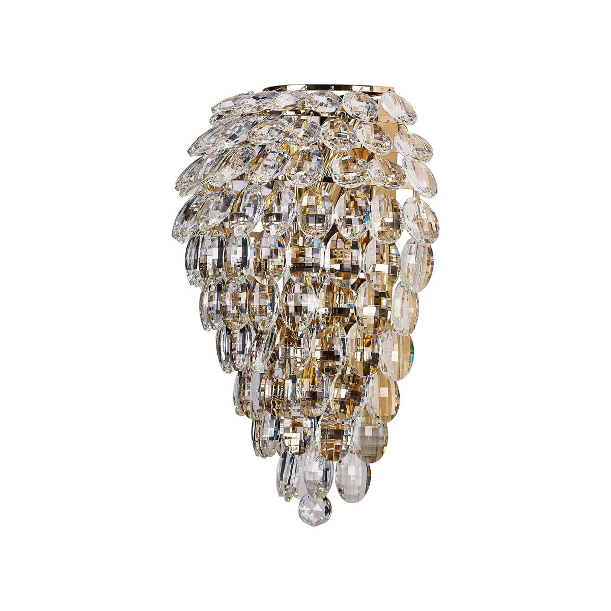 Diyas Coniston 4 Light Tall Wall Light in French Gold