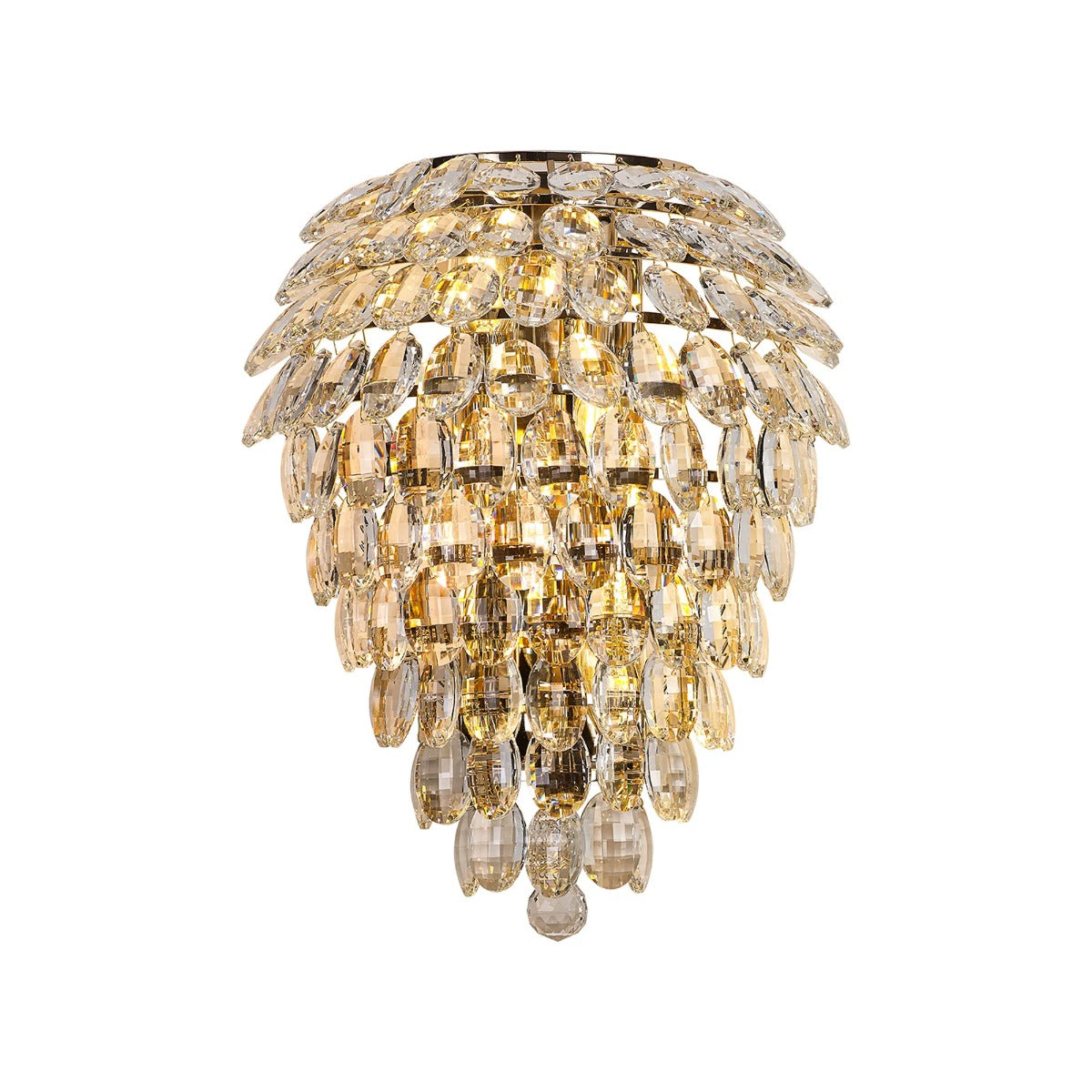 Diyas Coniston 4 Light Tall Wall Light in French Gold