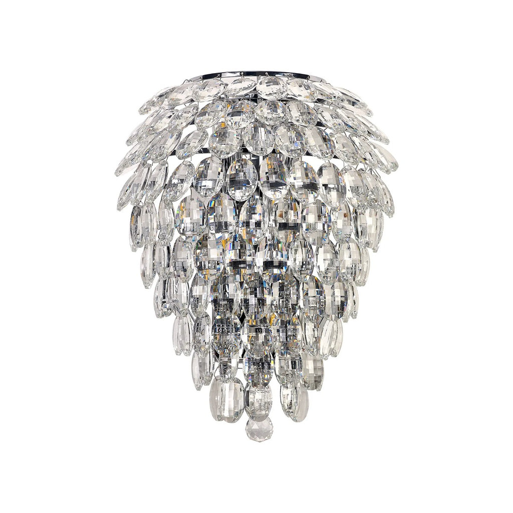 Diyas Coniston 4 Light Tall Wall Light in Polished Chrome