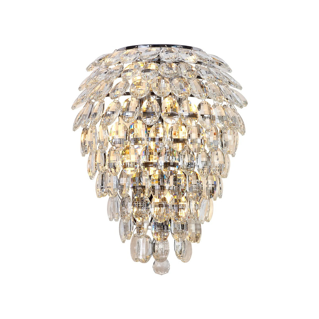 Diyas Coniston 4 Light Tall Wall Light in Polished Chrome