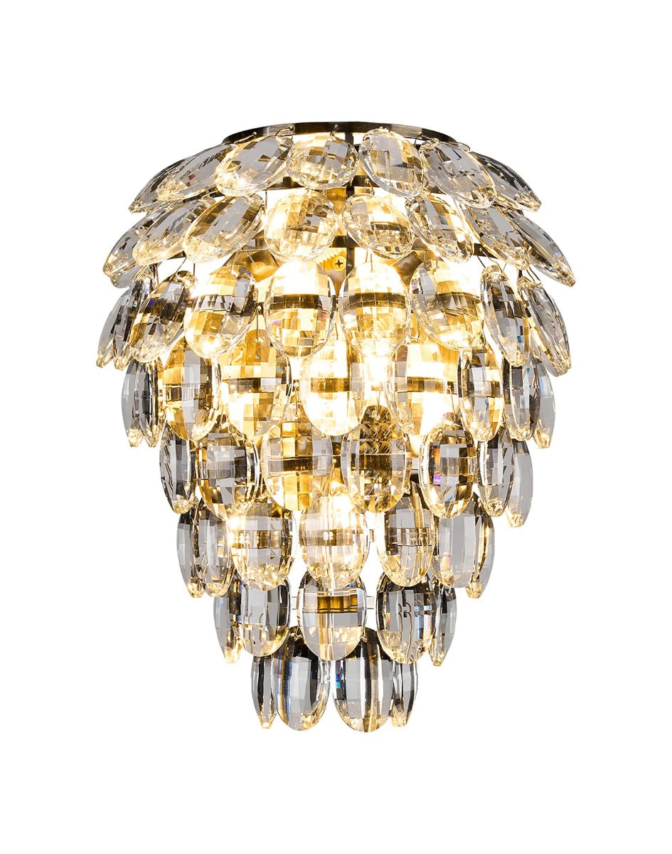 Diyas Coniston 4 Light Wall Light in Antique Brass IP44