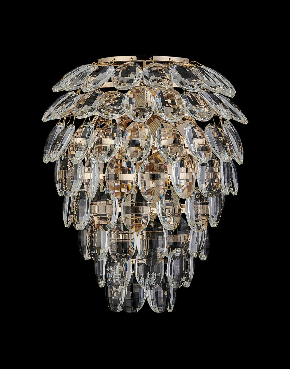 Diyas Coniston 4 Light Wall Light in French Gold IP44