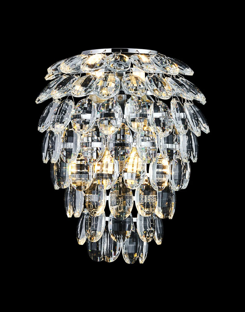Diyas Coniston 4 Light Wall Light in Polished Chrome IP44