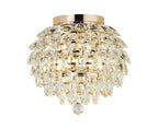 Diyas Coniston 5 Light Ceiling Light in French Gold IP44