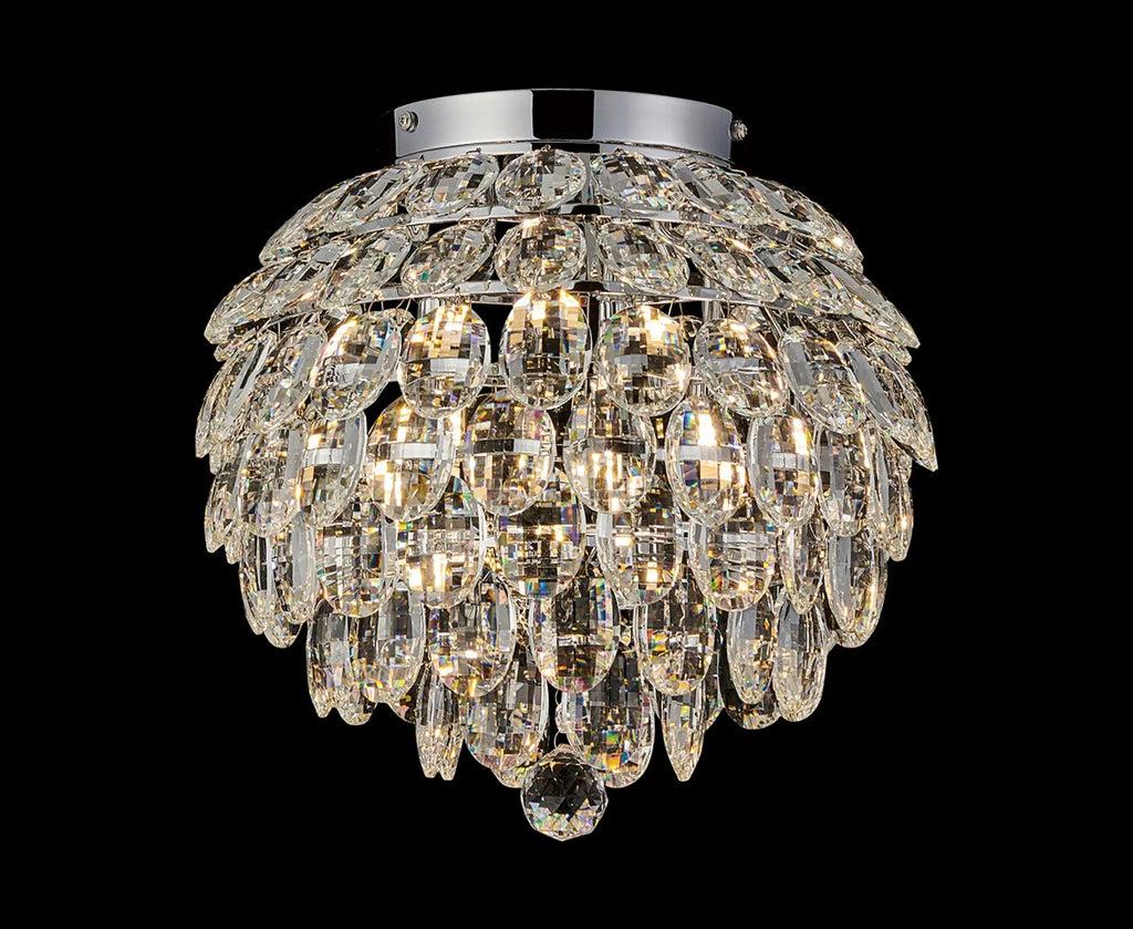 Diyas Coniston 5 Light Ceiling Light in Polished Chrome IP44