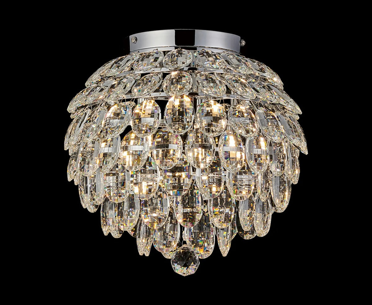 Diyas Coniston 5 Light Ceiling Light in Polished Chrome IP44