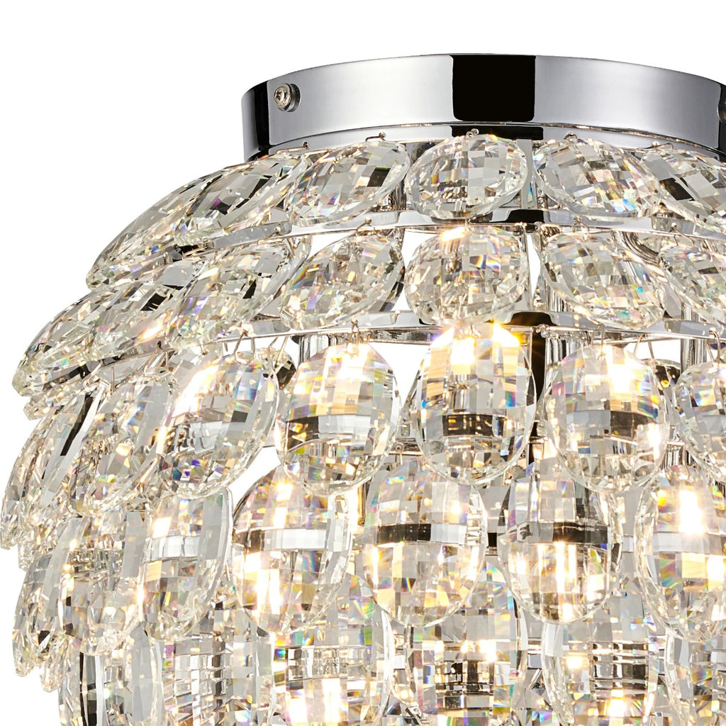 Diyas Coniston 5 Light Ceiling Light in Polished Chrome IP44