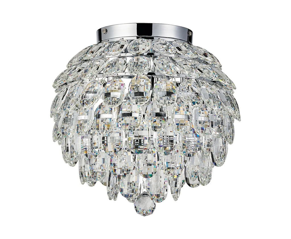 Diyas Coniston 5 Light Ceiling Light in Polished Chrome IP44