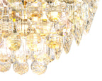 Diyas Coniston 5 Light Linear Bar Flush Ceiling Light in French Gold with Crystal