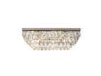 Diyas Coniston 5 Light Linear Bar Flush Ceiling Light in Polished Chrome with Crystal