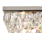 Diyas Coniston 5 Light Linear Bar Flush Ceiling Light in Polished Chrome with Crystal