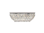 Diyas Coniston 5 Light Linear Bar Flush Ceiling Light in Polished Chrome with Crystal