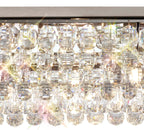 Diyas Coniston 5 Light Linear Bar Flush Ceiling Light in Polished Chrome with Crystal