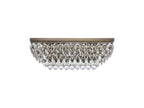 Diyas Coniston 5 Light Linear Flush Ceiling Light in Antique Brass