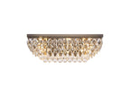 Diyas Coniston 5 Light Linear Flush Ceiling Light in Antique Brass