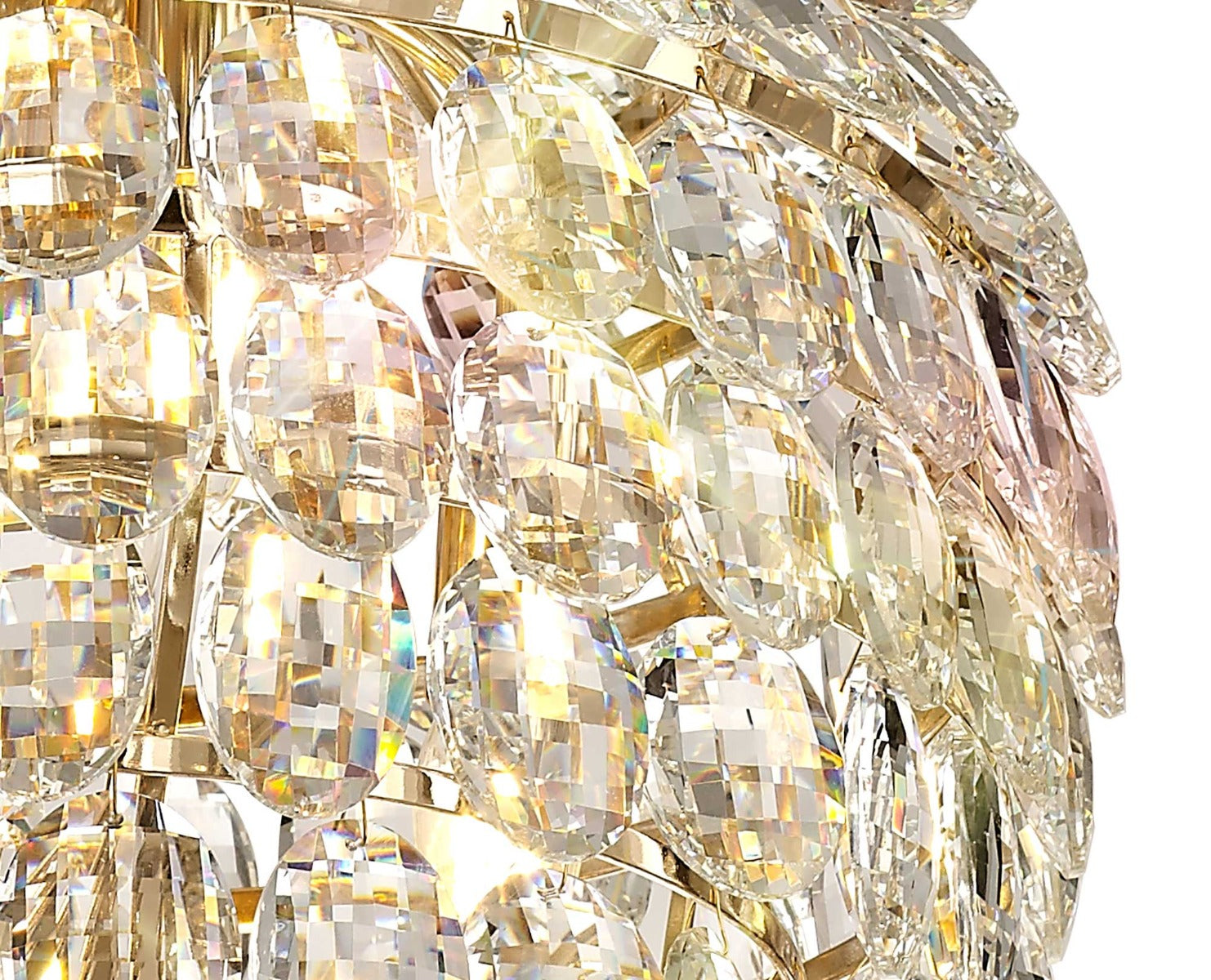 Diyas Coniston 6 Light Medium Pendant Light in Gold with Crystal